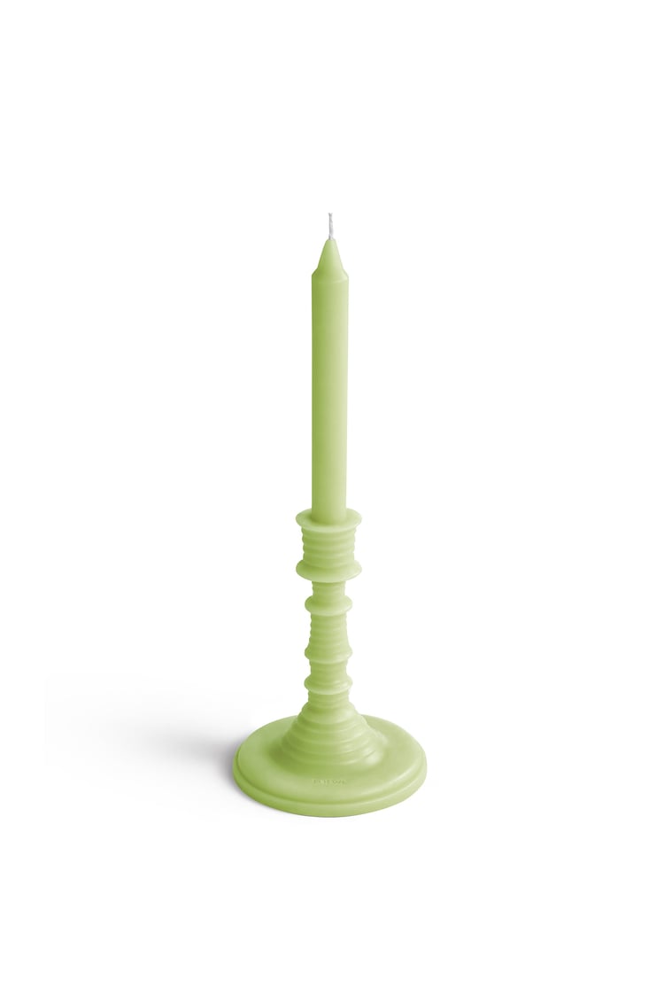 LOEWE Cucumber wax candleholder Verde Claro