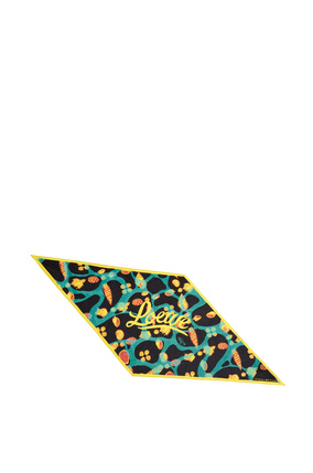 LOEWE Shell lozenge scarf in cotton and silk Black/Multicolor plp_rd
