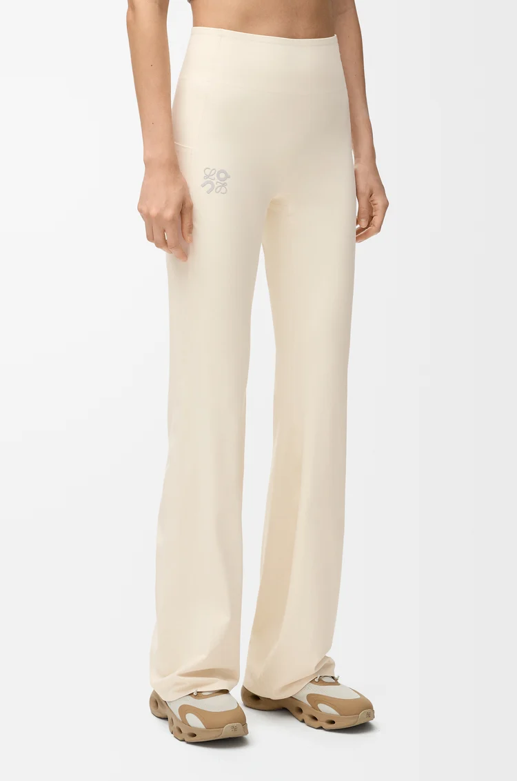 LOEWE Pantalon bootleg souple en jersey technique Ivoire