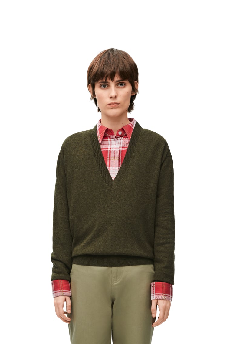 LOEWE Sweater in cashmere Khaki Green