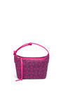 LOEWE Bolso Cubi pequeño en jacquard de Anagrama y piel de ternera Rosa/Rosa Neon pdp_rd