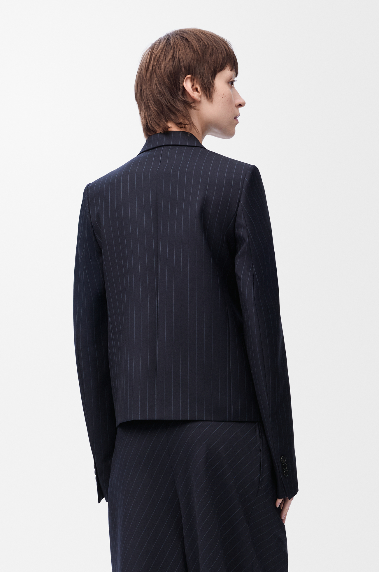 LOEWE Jacket in wool Navy/Grey plp_rd