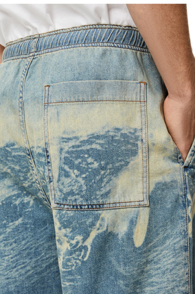 LOEWE Surf print drawstring shorts in denim Jeans Blue plp_rd