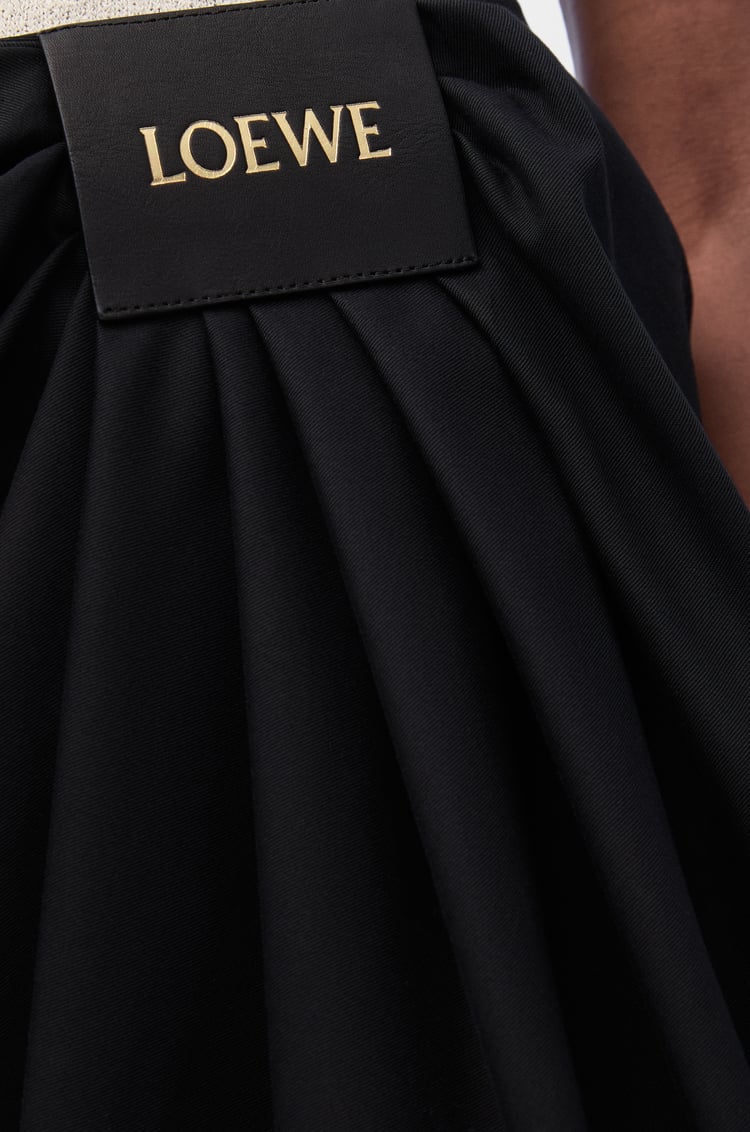 LOEWE ドレープ スカート（コットン&シルク） ブラック