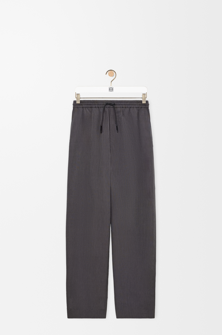 LOEWE ドローストリング トラウザーズ（コットン&シルク） ミディアムグレー