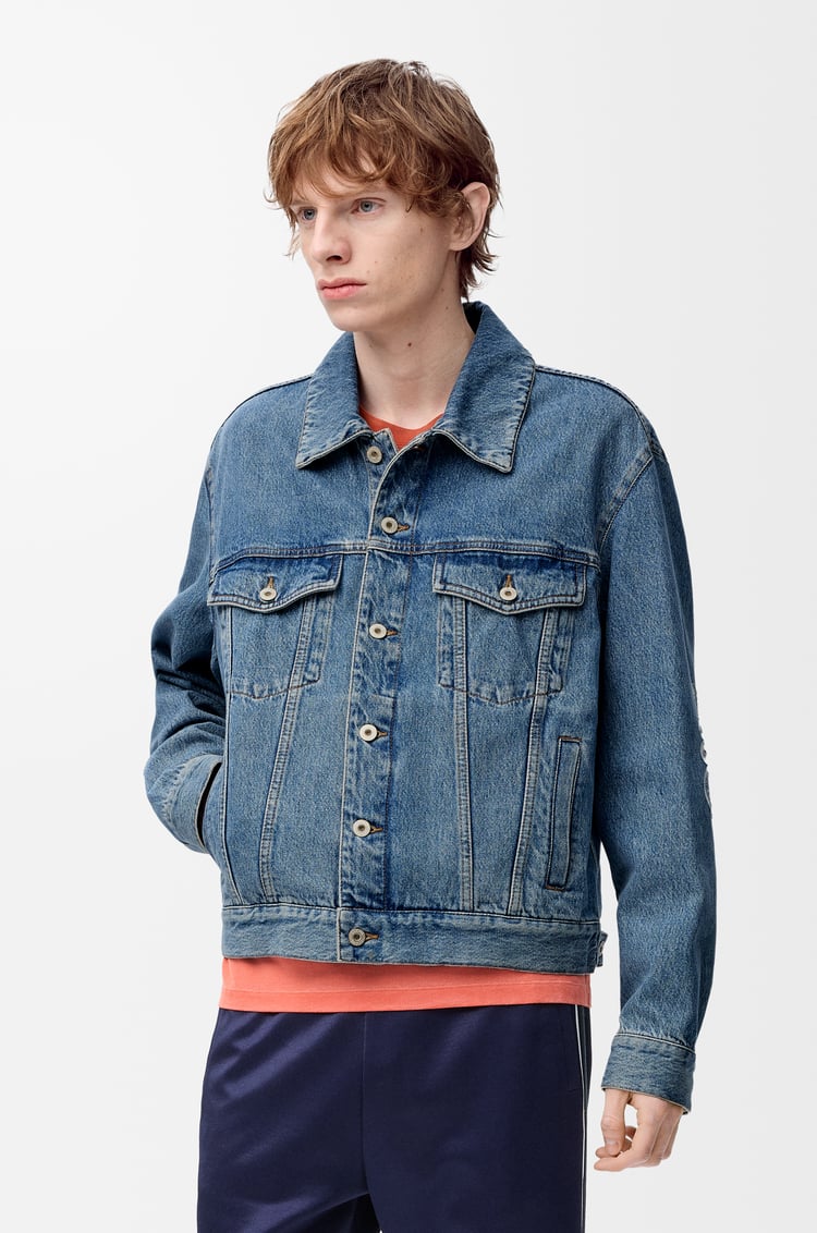 LOEWE Anagram jacket in denim Mid Blue Denim