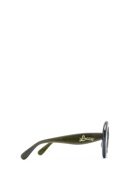 LOEWE Gafas de sol Bow en acetato Khaki Brillante plp_rd