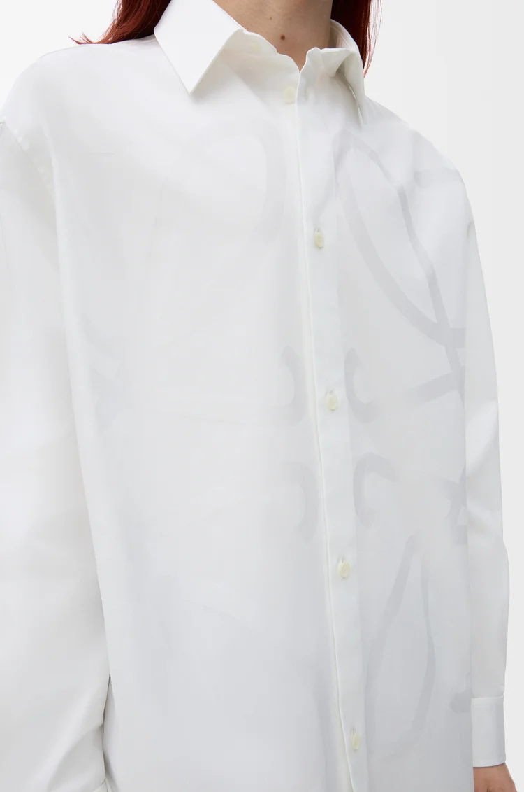 LOEWE Chemise Anagram en coton Blanc