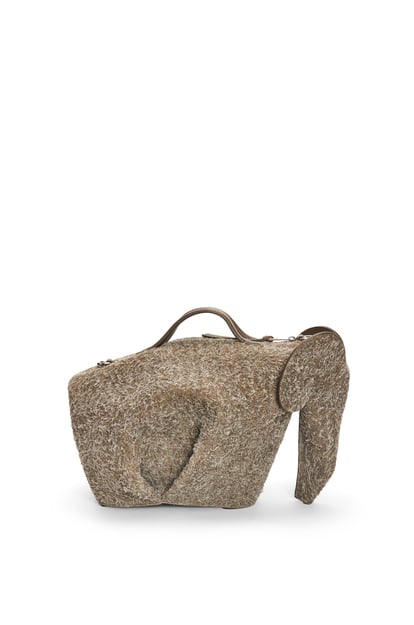LOEWE Large Elephant bag in brushed suede 苔蘚灰 plp_rd
