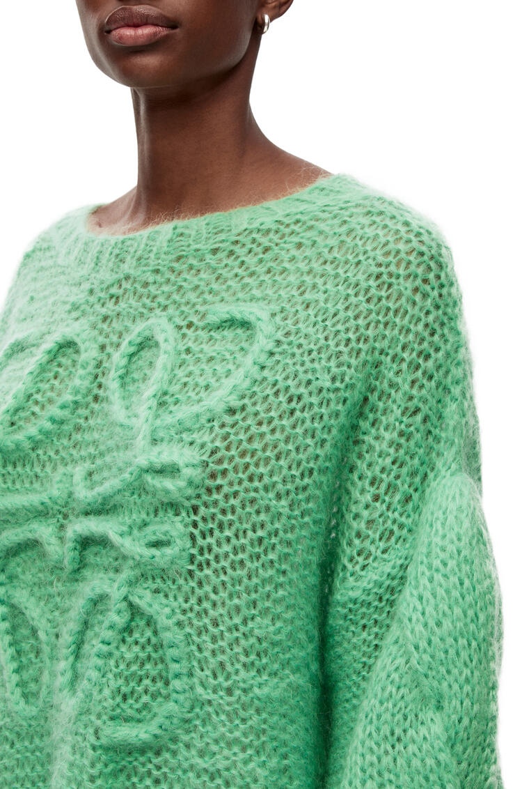 LOEWE Anagram sweater in mohair Water Green