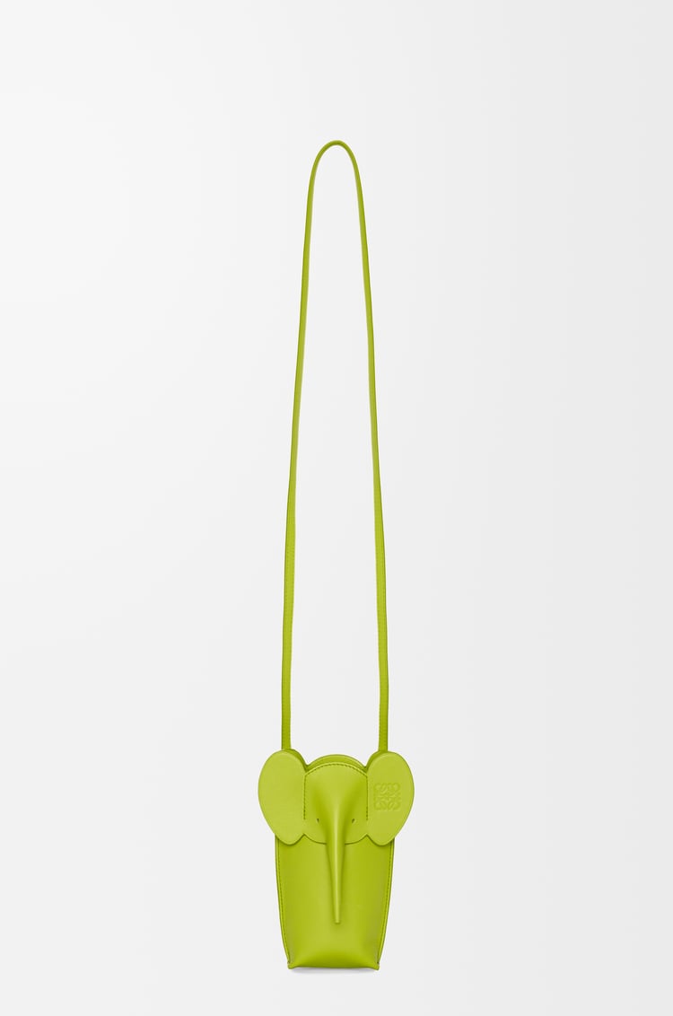 LOEWE Elephant pocket in classic calfskin Meadow Green