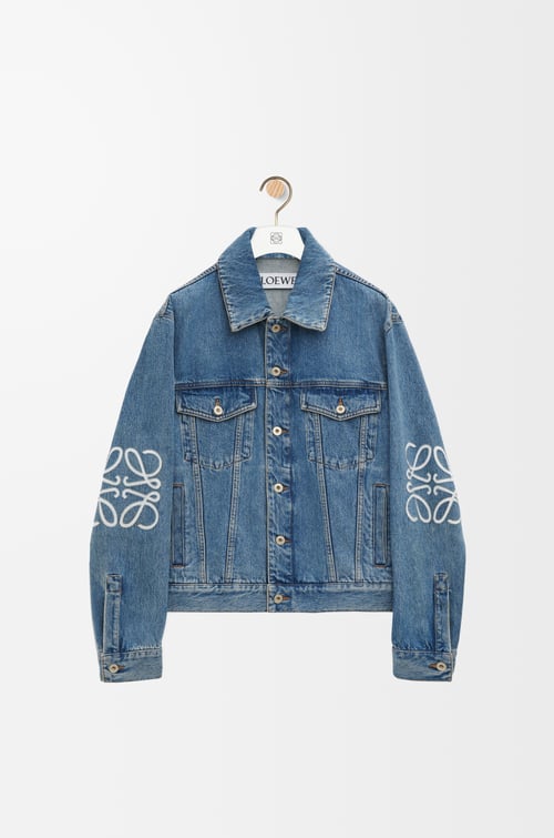LOEWE Anagram jacket in denim Mid Blue Denim