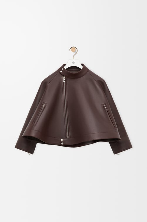 LOEWE Trapeze jacket in nappa lambskin Brownie plp_rd