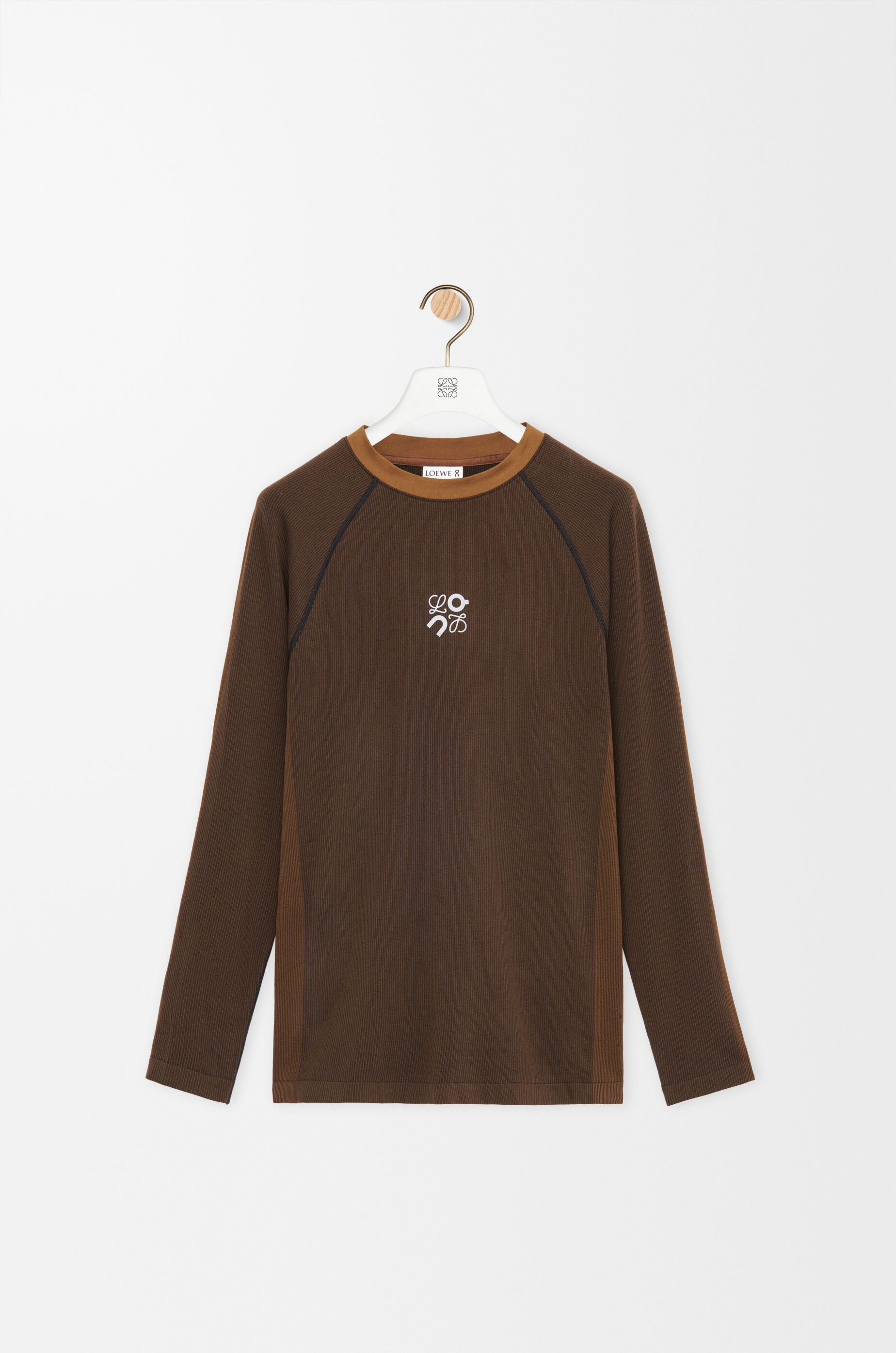 Long sleeve top in technical jersey Brown - LOEWE