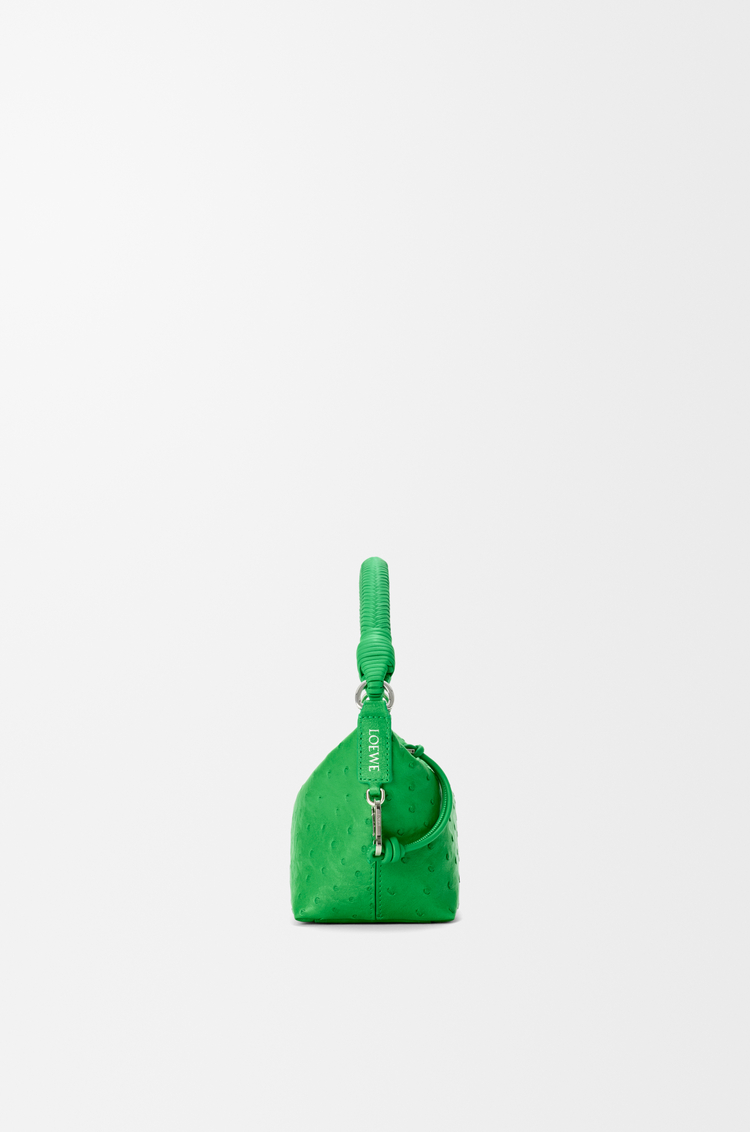 LOEWE Bolso Cala mini en piel de avestruz Verde Trébol