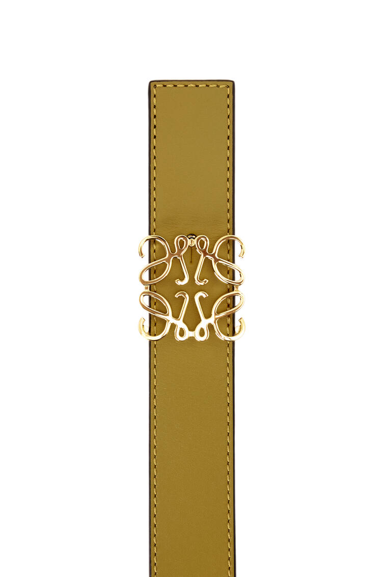 LOEWE Cinturón Anagram reversible en piel de ternera lisa Ocre/Amarillo Brillante/Oro