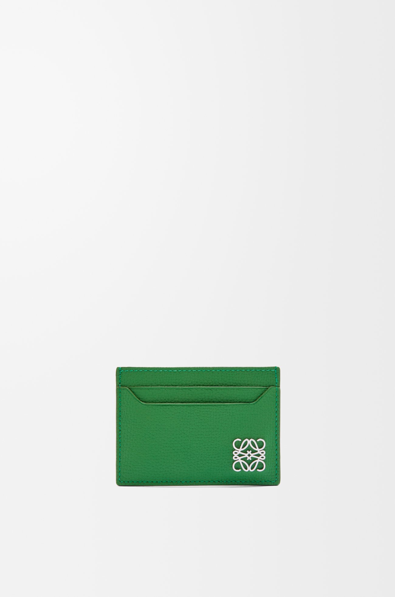LOEWE アナグラム プレーン カードホルダー（ペブルグレインカーフ） トロピカルグリーン