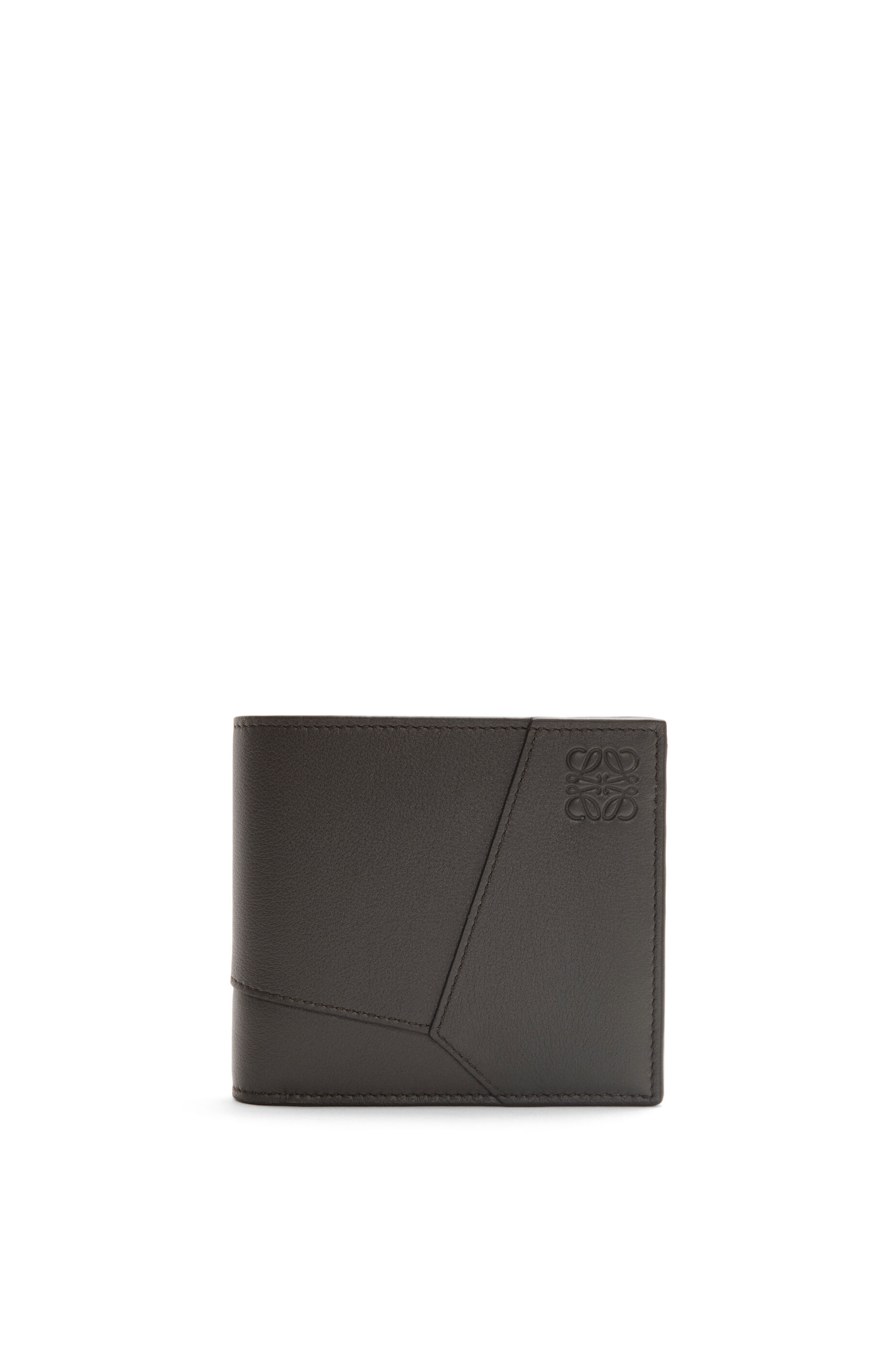 Puzzle bifold coin wallet in classic calfskin Dark Grey LOEWE