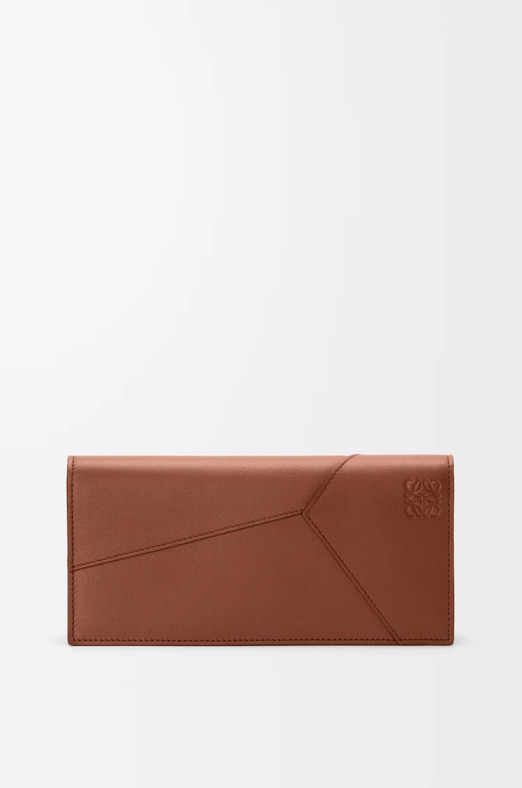LOEWE Puzzle long horizontal wallet in classic calfskin Brownie