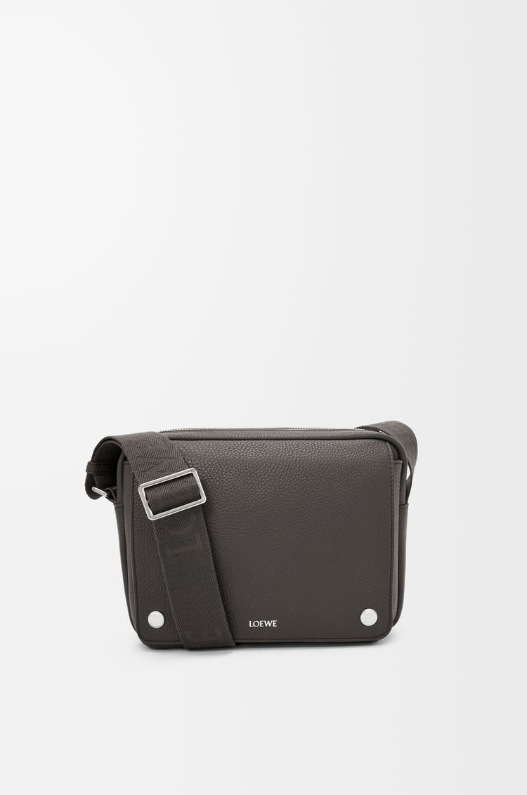 LOEWE Medium Pebble messenger bag in supple grained calfskin Dark Grey