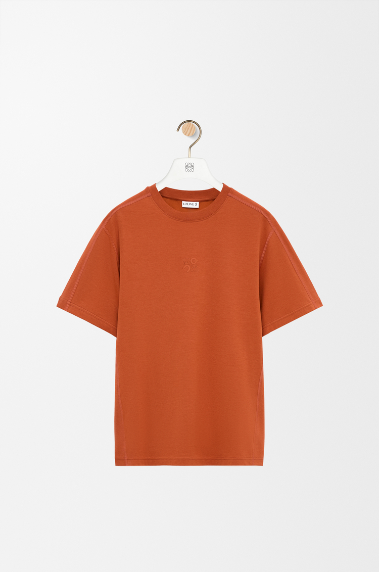 LOEWE T-shirt in technical jersey Dark Orange
