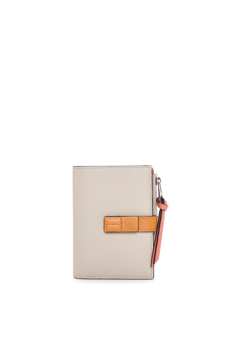 LOEWE Slim zip bifold wallet in soft grained calfskin Light Oat/Honey