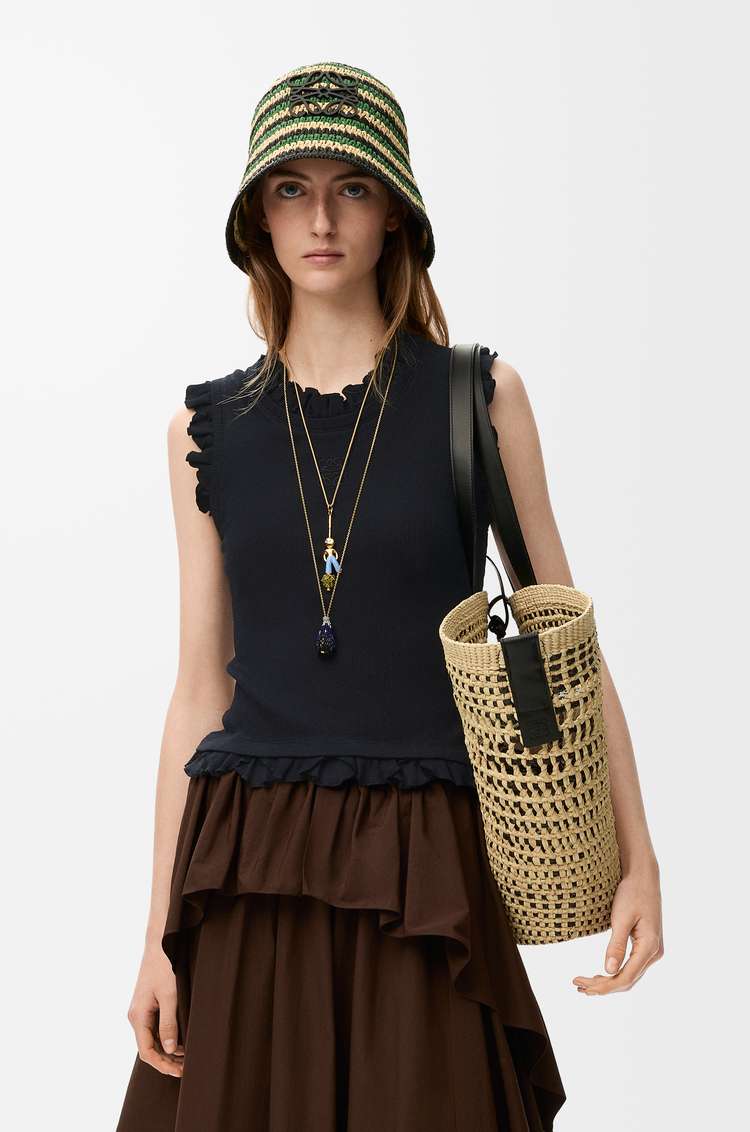 LOEWE Tank top in stretch cotton Black