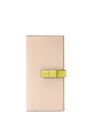 LOEWE Large vertical wallet in grained calfskin Nude/Citronelle