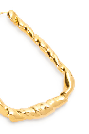 LOEWE Large nappa twist loop earrings in sterling silver Gold plp_rd
