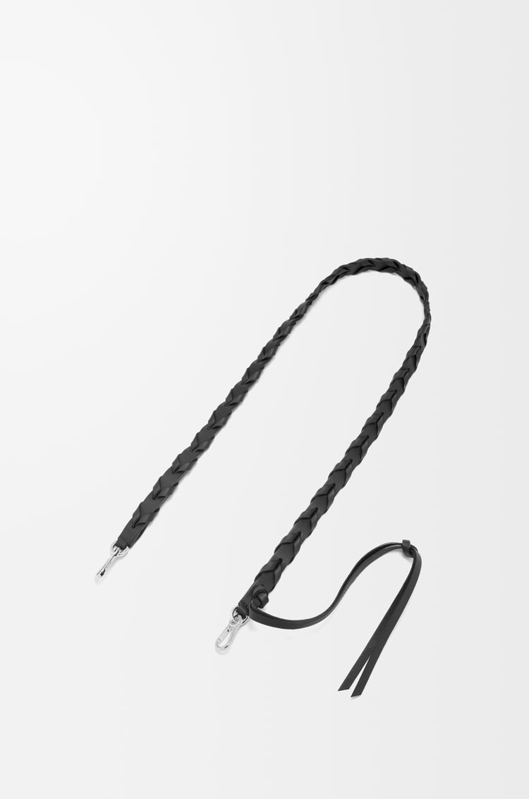 LOEWE Thin braided strap in classic calfskin Black