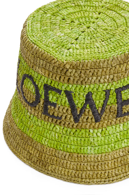LOEWE Bucket hat in raffia Meadow Green/Olive plp_rd