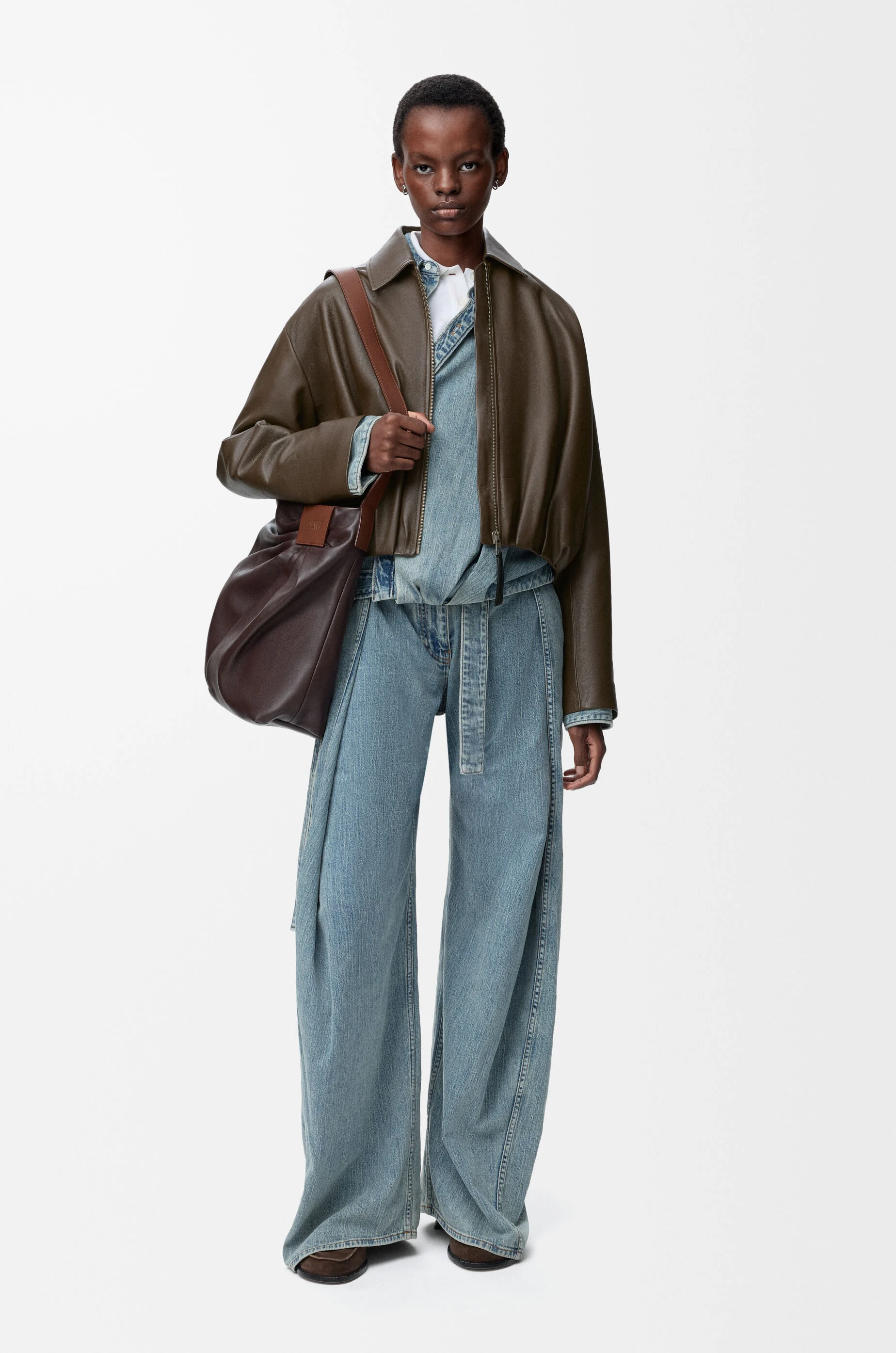 ドレープ ジャケット（ナパカーフ） グリーン - LOEWE Japan official