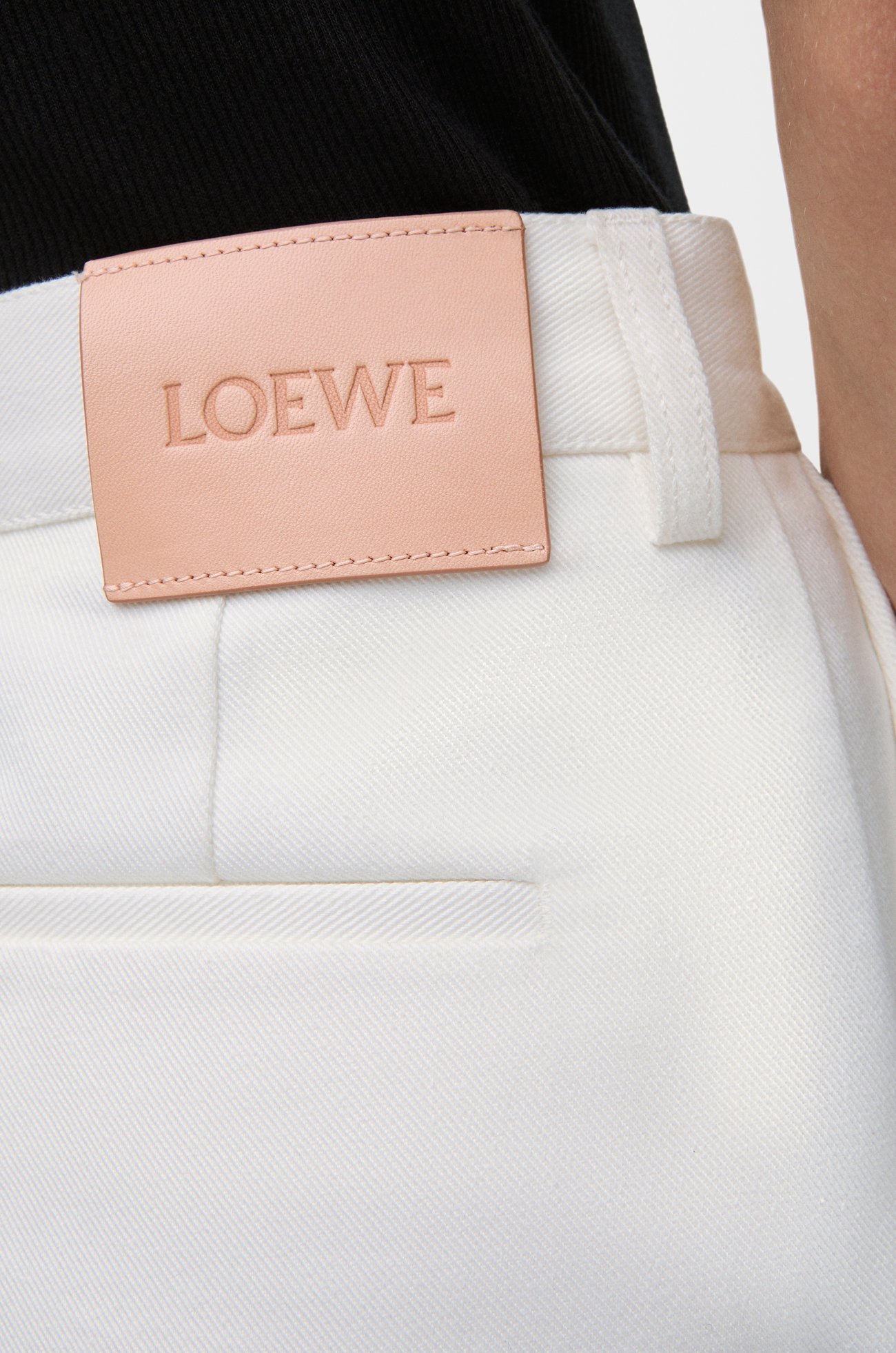 LOEWE Pleated trousers in denim White plp_rd