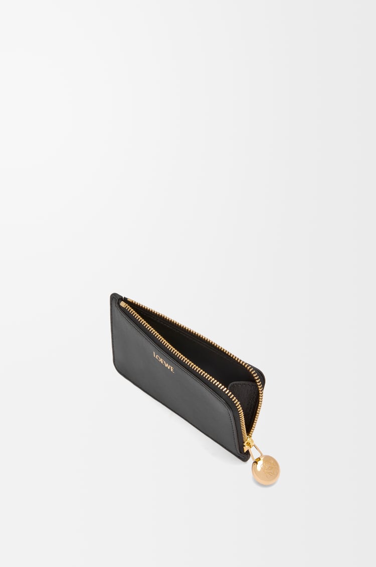 LOEWE Pebble coin cardholder in shiny nappa calfskin Black
