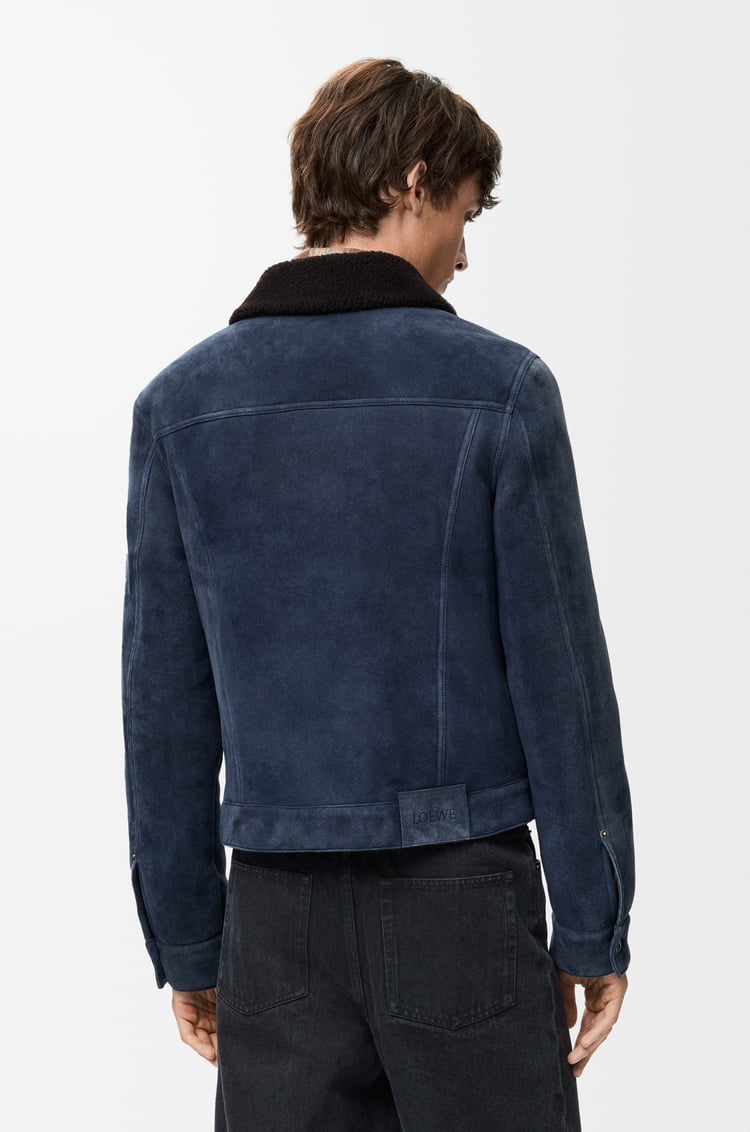 LOEWE トラッカー ジャケット（シアリング） ネイビーブルー/ブラウン