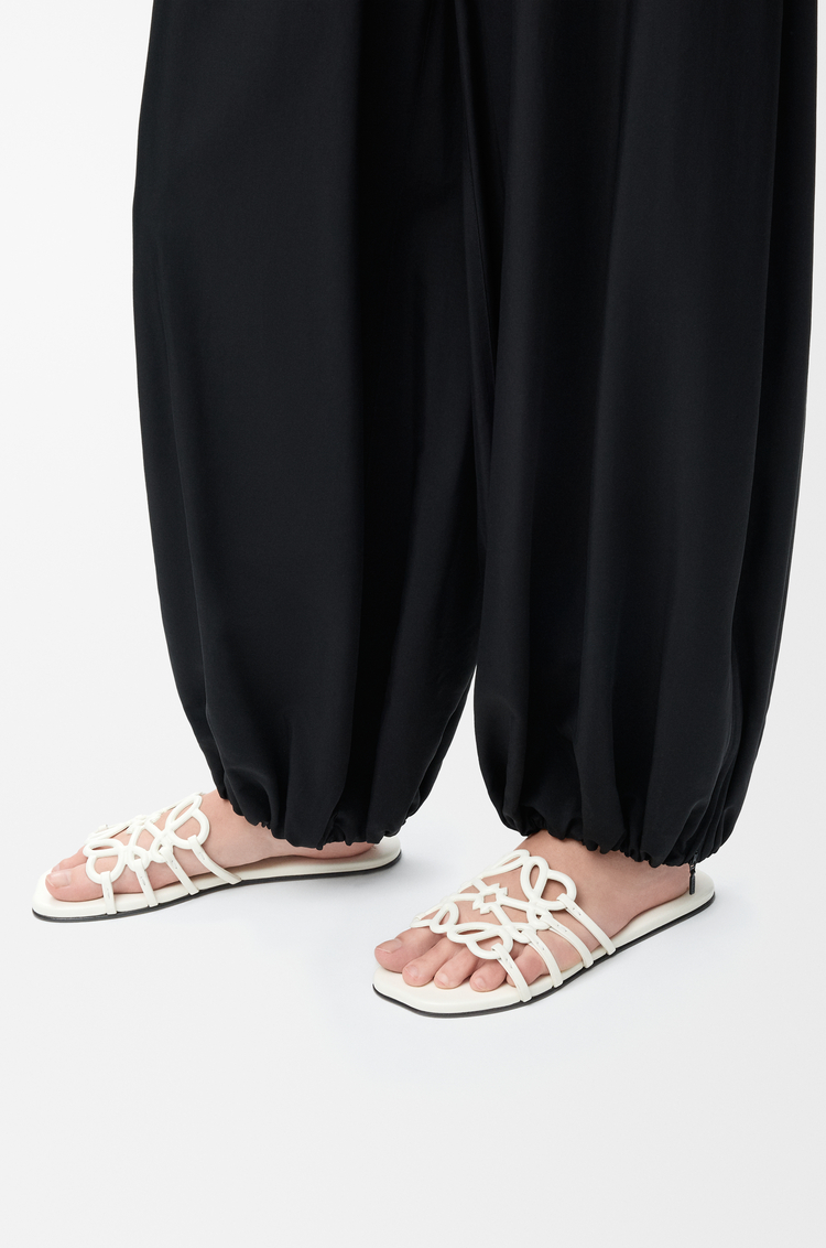 Petal Anagram slide in soft calfskin
