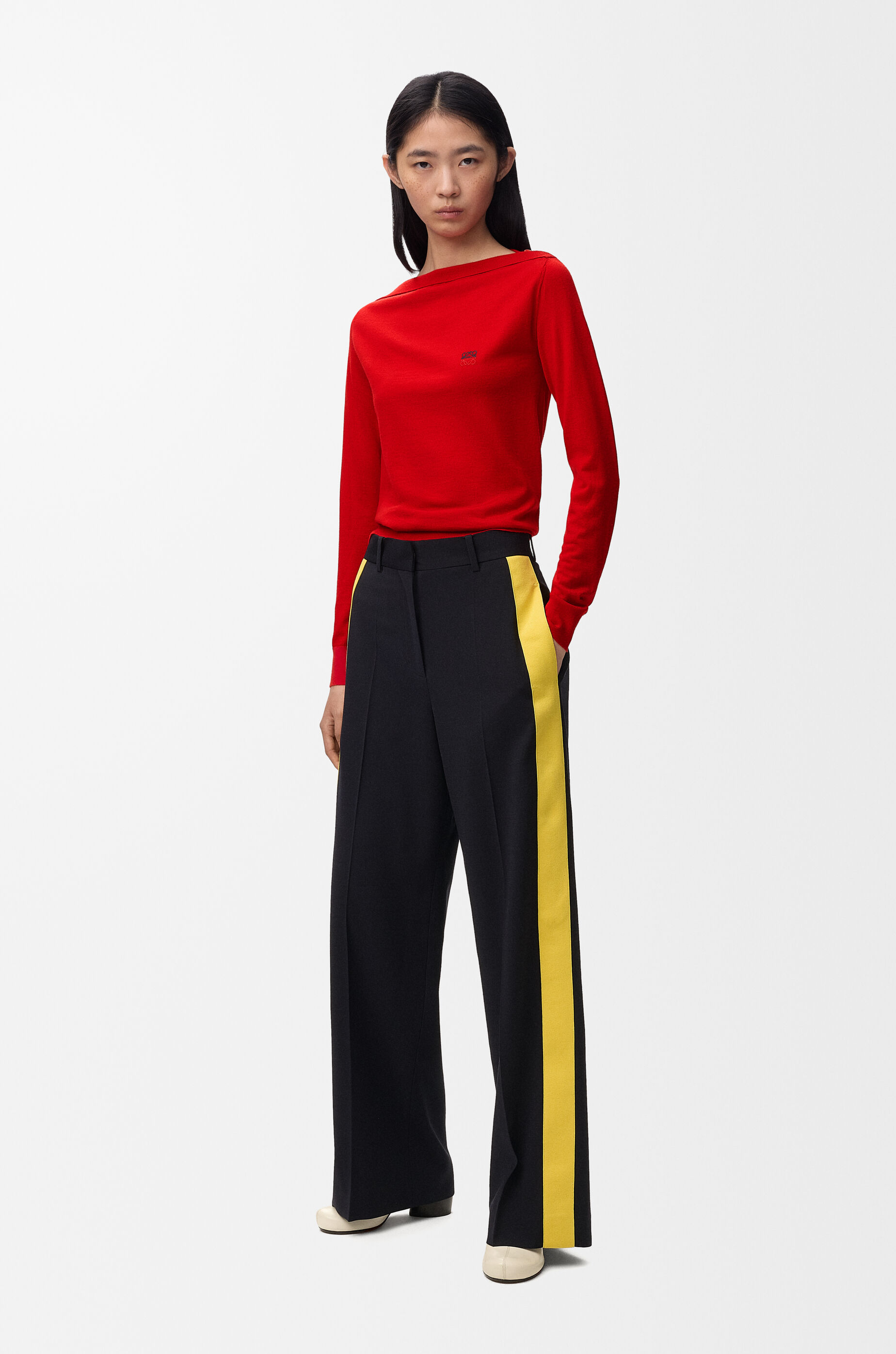 Sweater in merino wool Red - LOEWE USA Official Website
