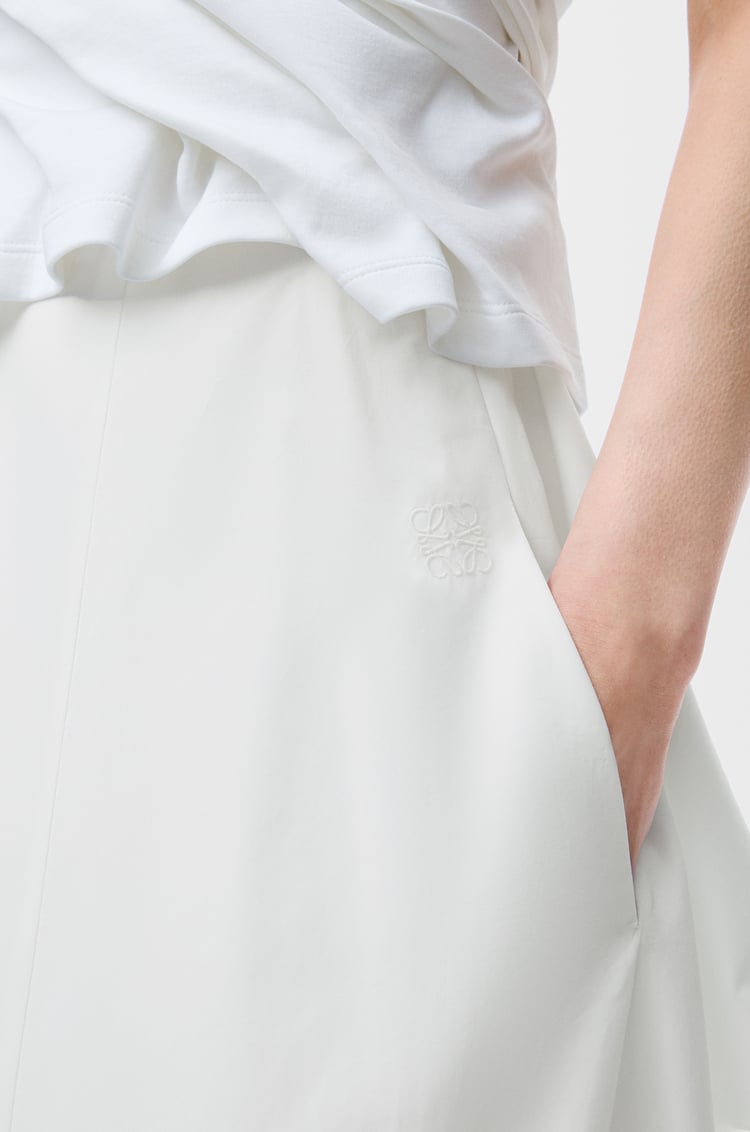 LOEWE Falda cruzada en algodón Blanco