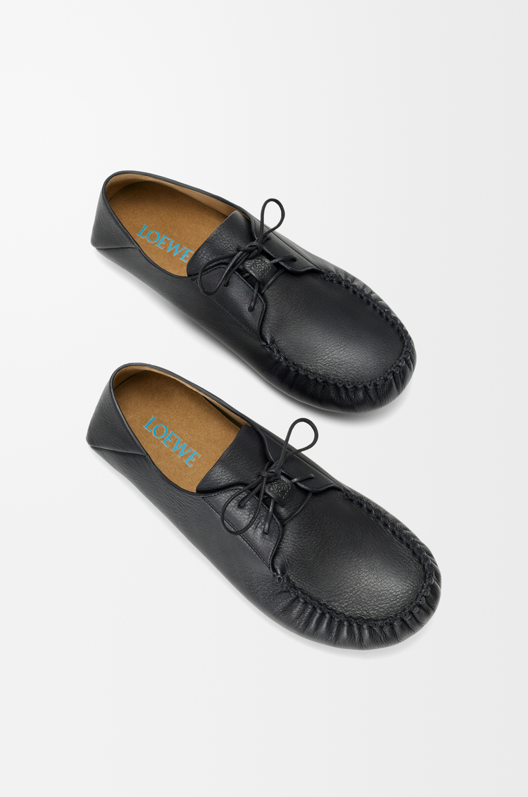 LOEWE Rambla boat shoe in soft calfskin Black