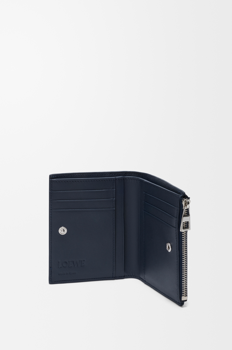 LOEWE 经典牛皮革 Flag 窄版紧凑钱包 深海军蓝/宝蓝色