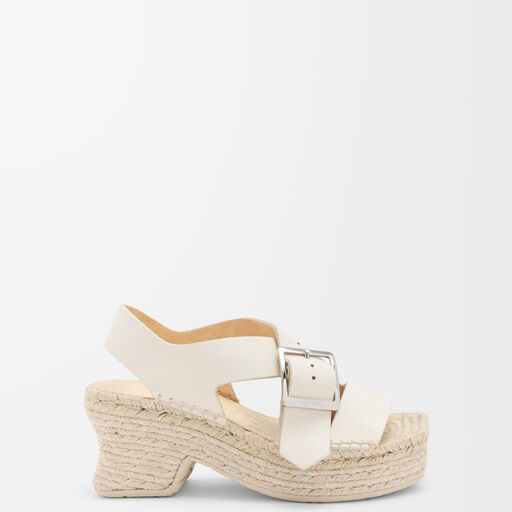 ペタル エスパドリーユ プラットフォーム サンダル（ソフトカーフ  