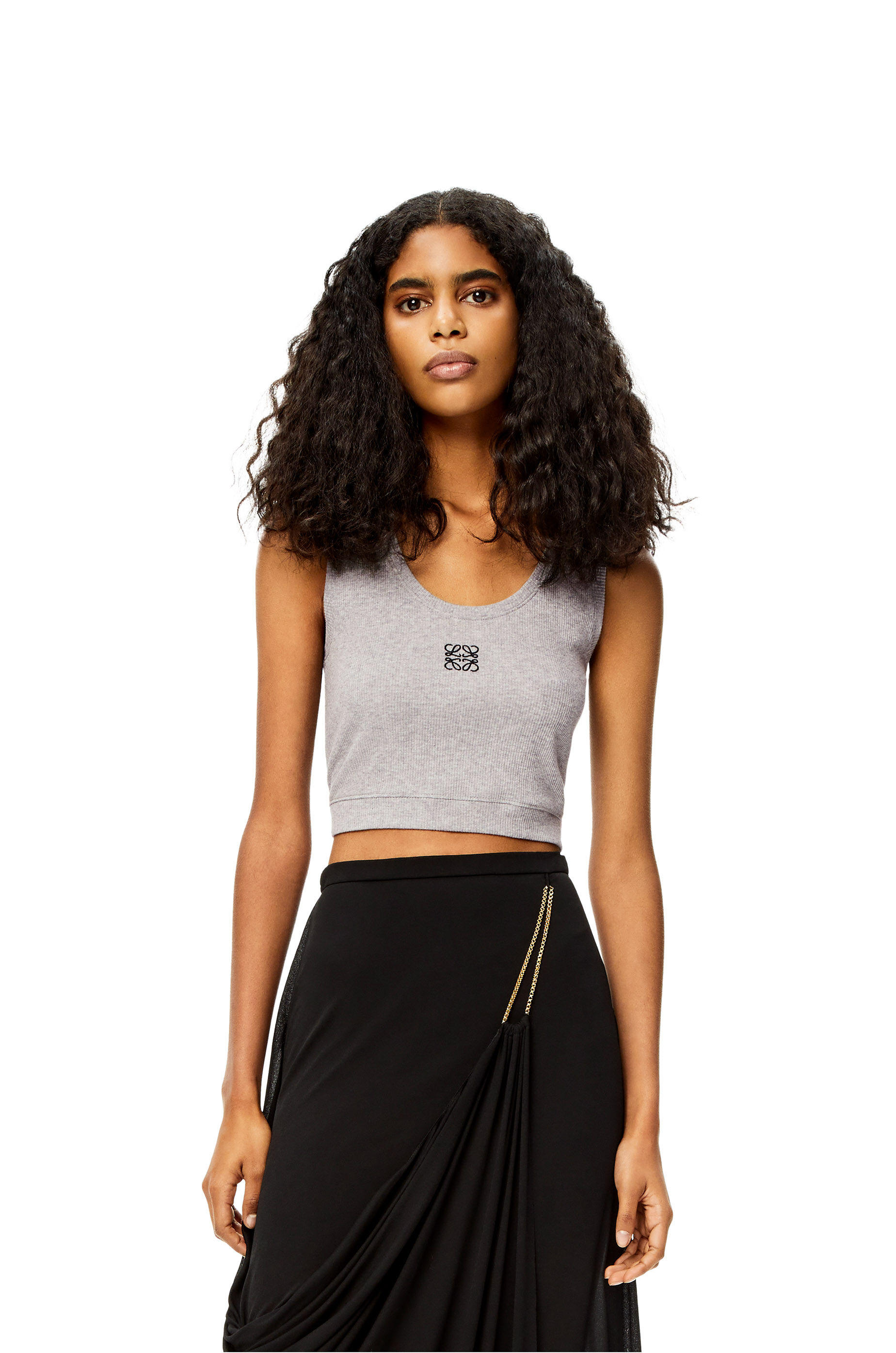 Cropped Anagram tank top in cotton