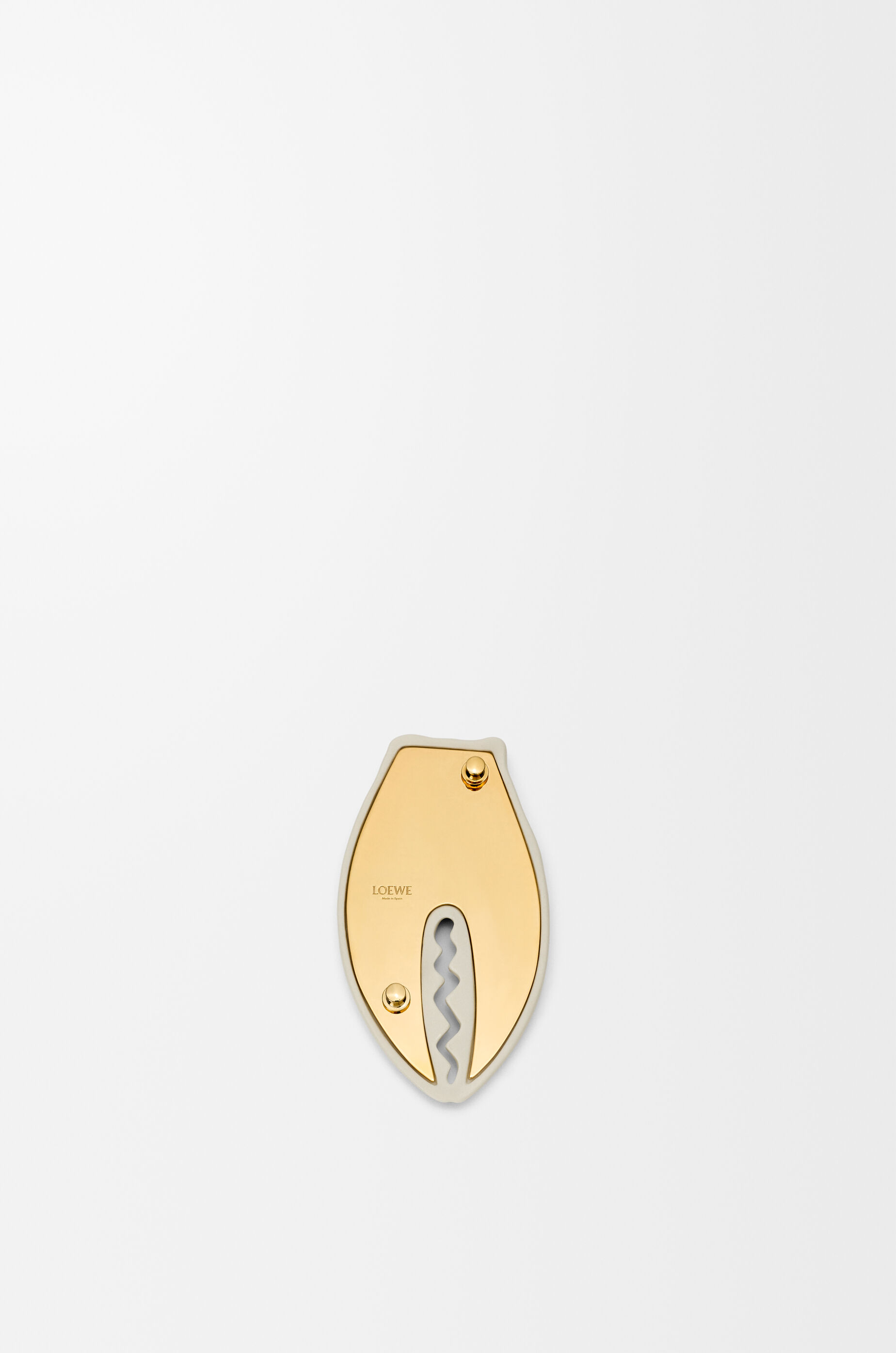 Small Claw brooch in ceramic White - LOEWE USA Official Website