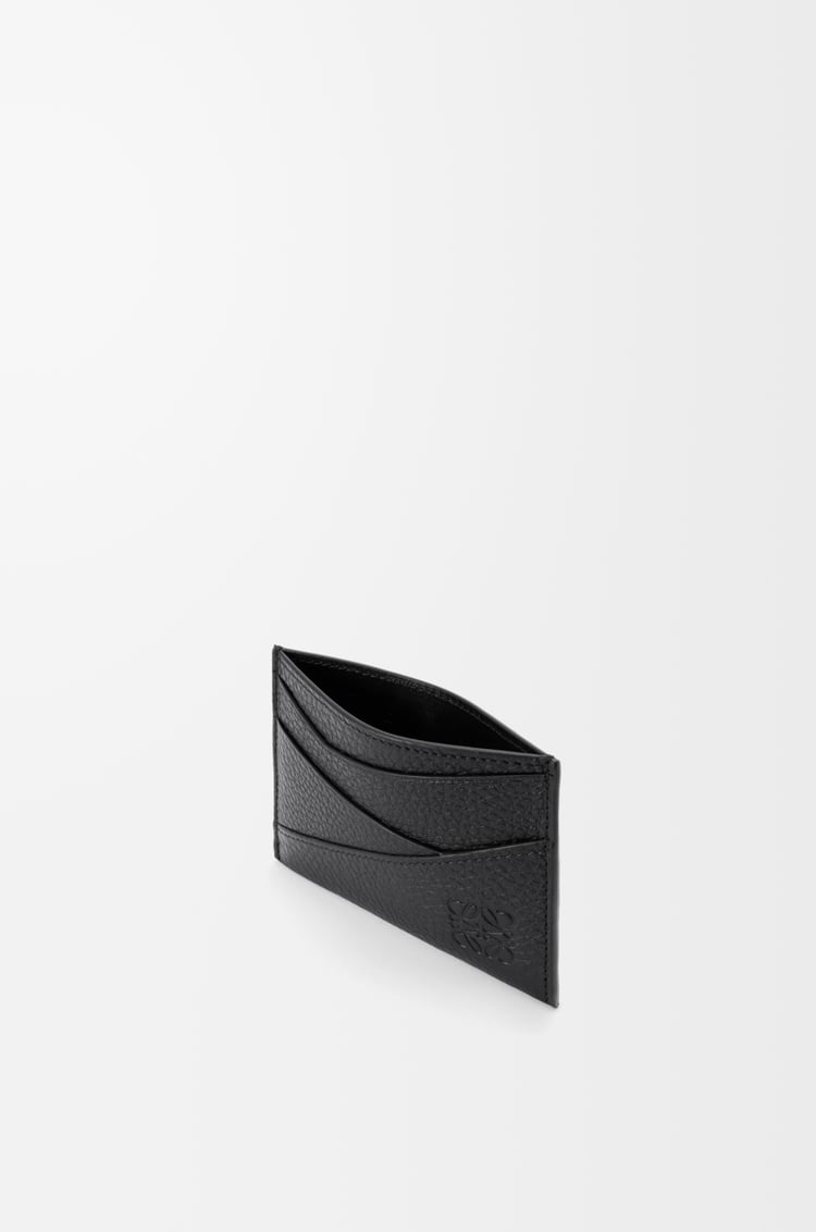 LOEWE Puzzle plain cardholder in supple grained calfskin Black