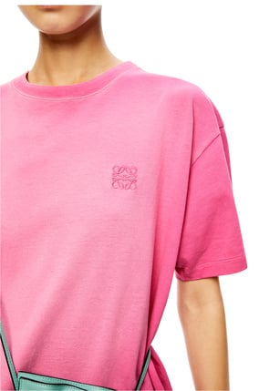 LOEWE Anagram faded T-shirt in cotton Fluo Pink plp_rd