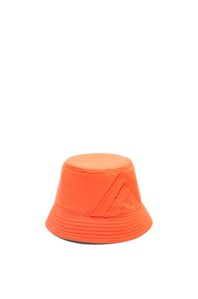 LOEWE Reversible Anagram bucket hat in jacquard and nylon Khaki Green/Orange