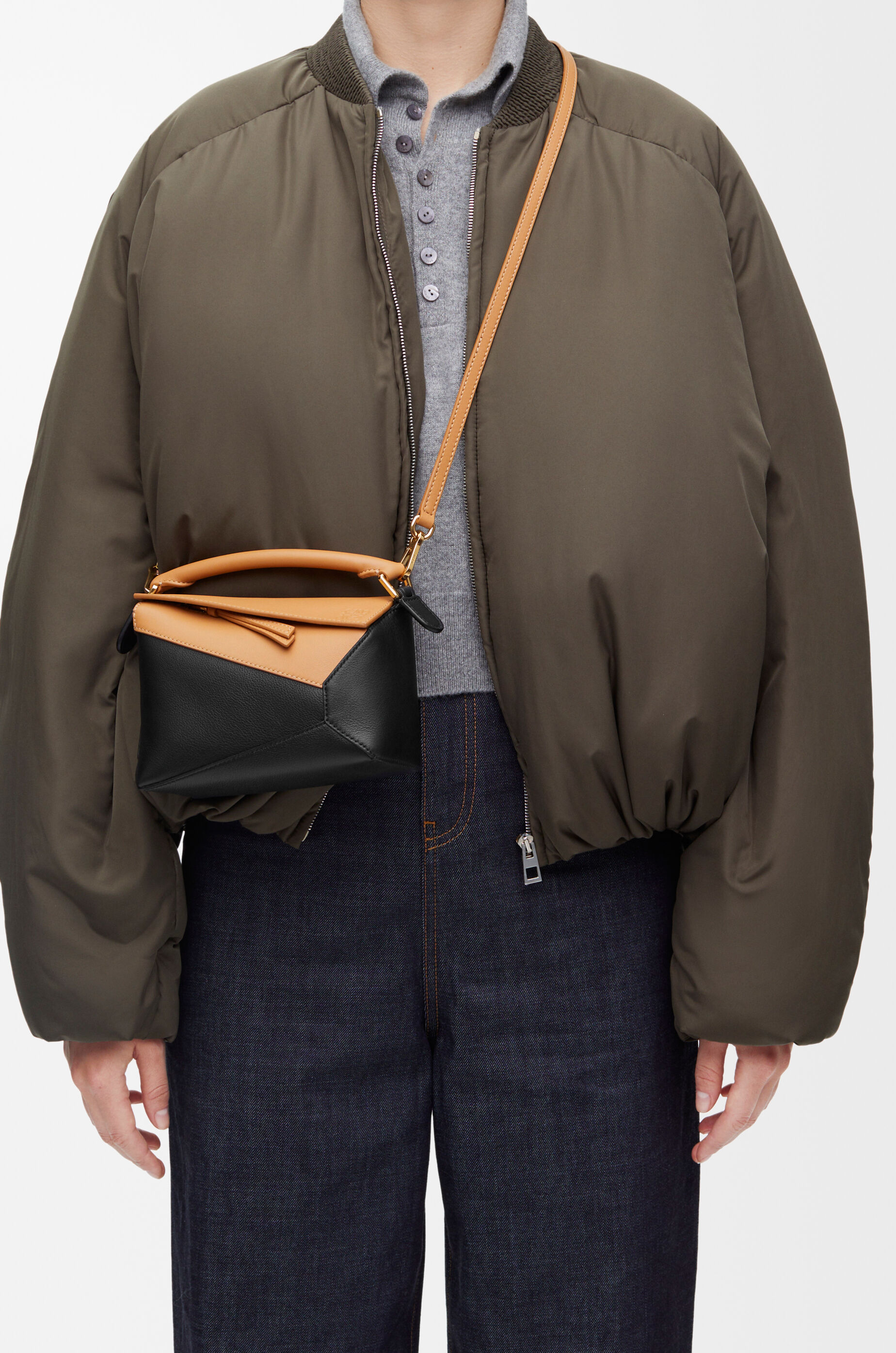 Mini Puzzle bag in classic calfskin Beige - LOEWE