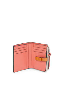 LOEWE Slim zip bifold wallet in soft grained calfskin 淺燕麥色/蜂蜜色