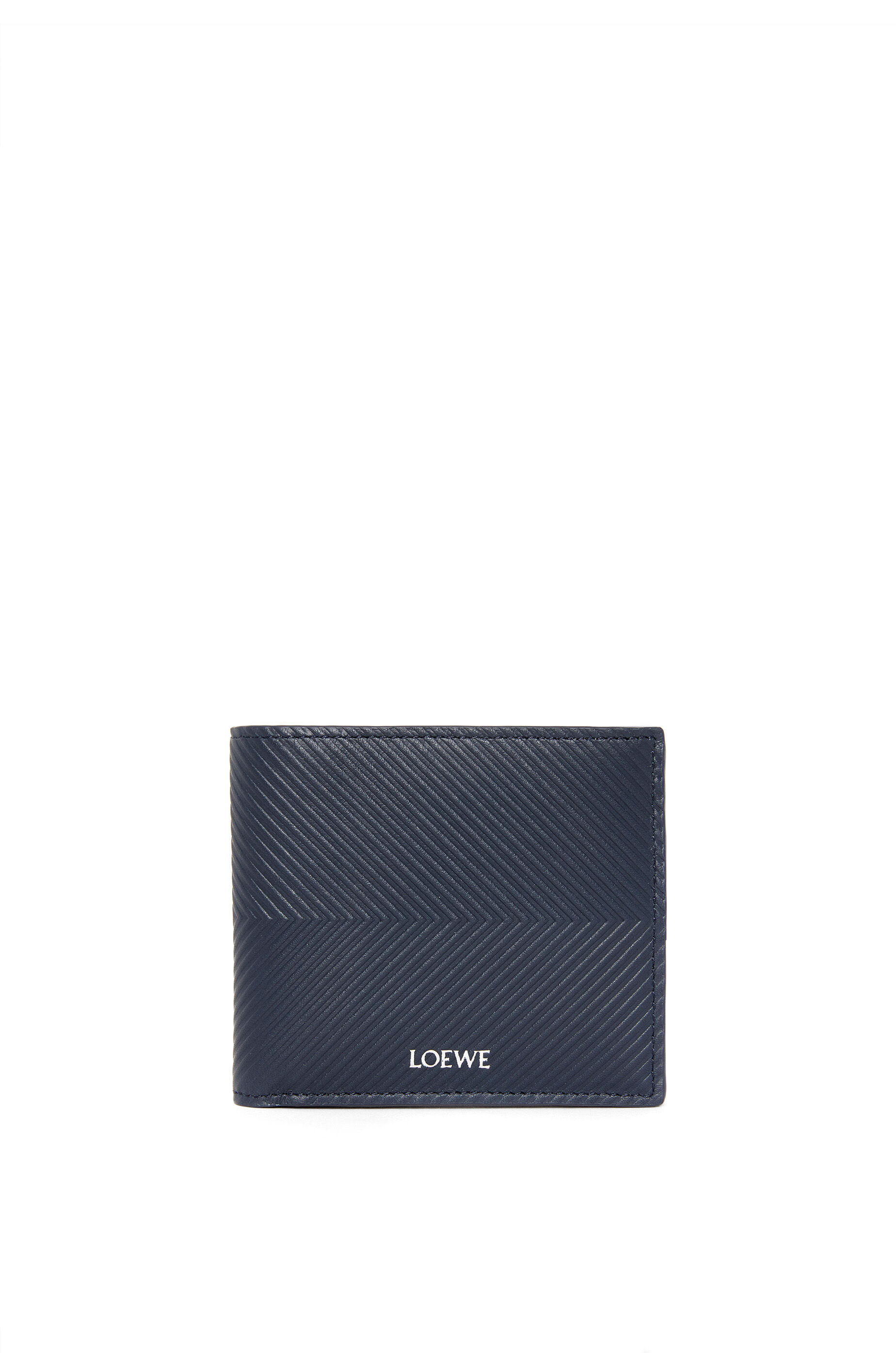 Cartera con dos pliegues en piel de ternera Azul Marino LOEWE