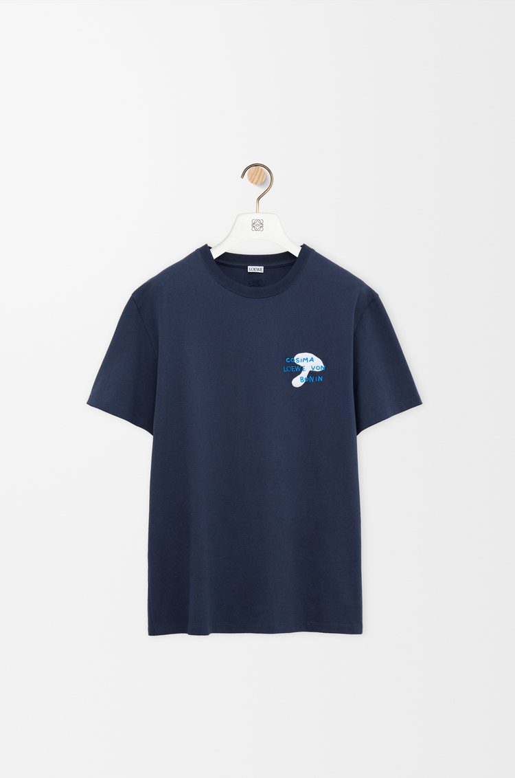 LOEWE Relaxed fit T-shirt in cotton Navy Blue